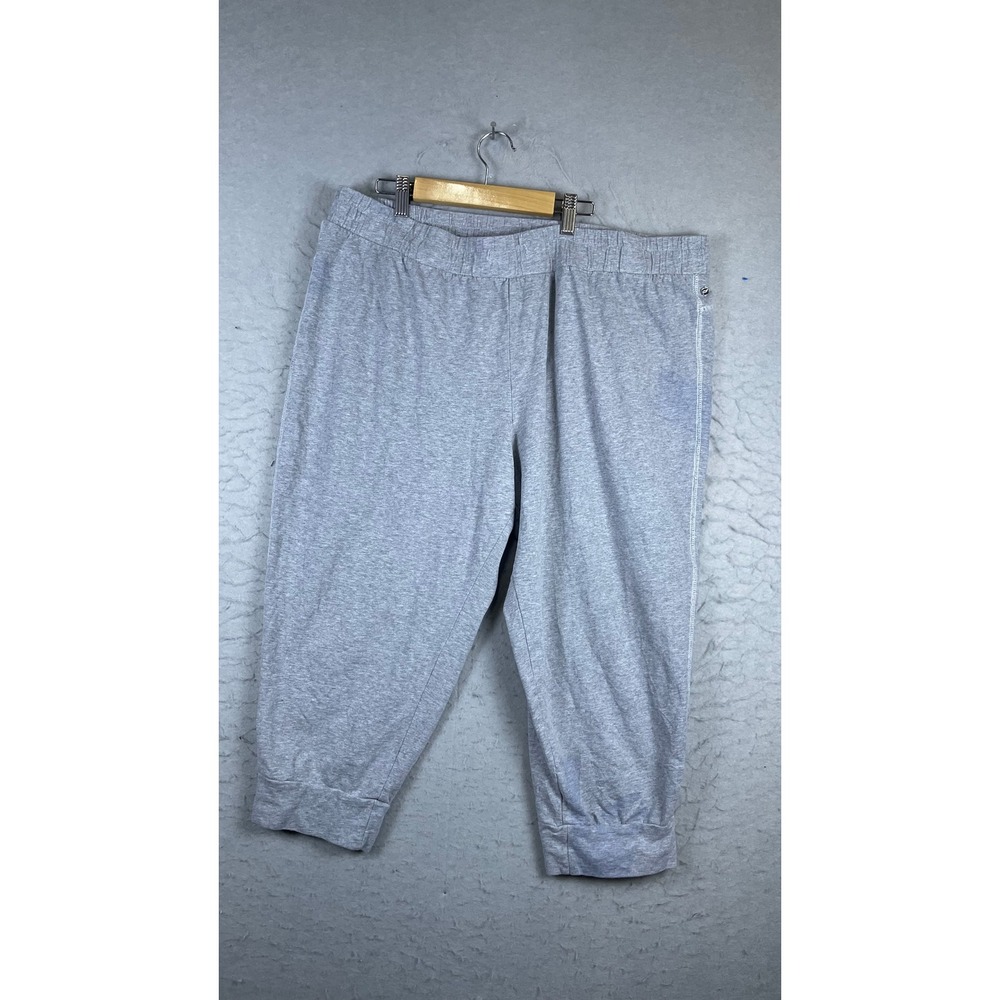 Fabletics Jogger Pants Mens 38 Gray Good Heathered Jersey Knit Elastic Waist